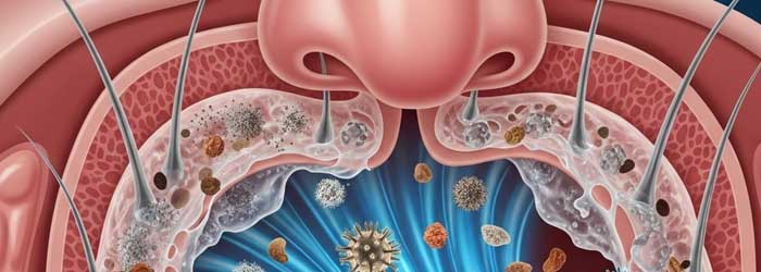 filtragem da cavidade nasal