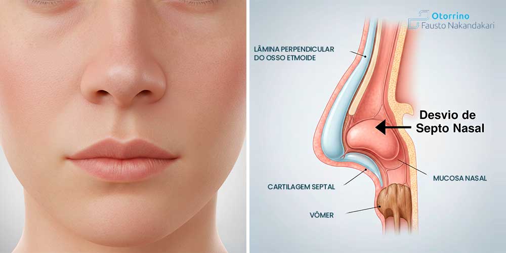 desvio de septo nasal indicado pelo otorrino Fausto Nakandakari