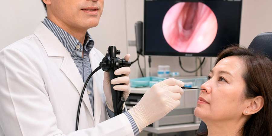 exame de Nasofibrolaringoscopia